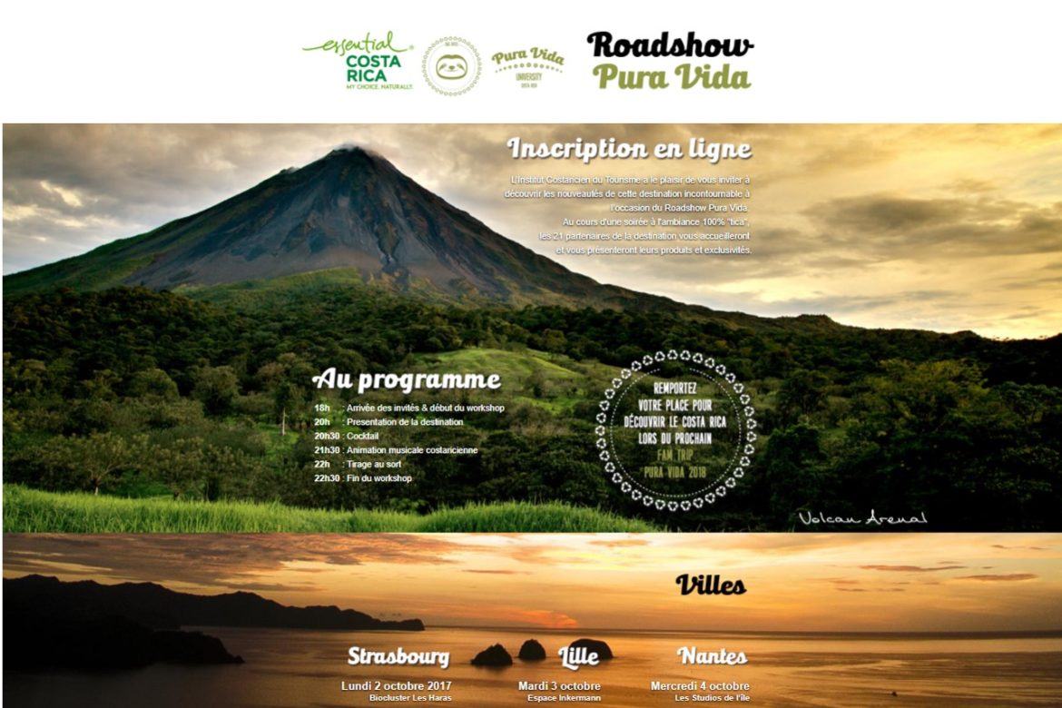 Le premier roadshow Costa Rica aura lieu en France du 02 au 04 octobre !