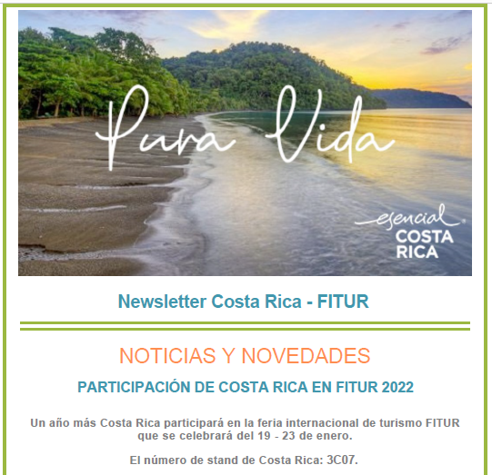 Participación de Costa Rica en FITUR 2022